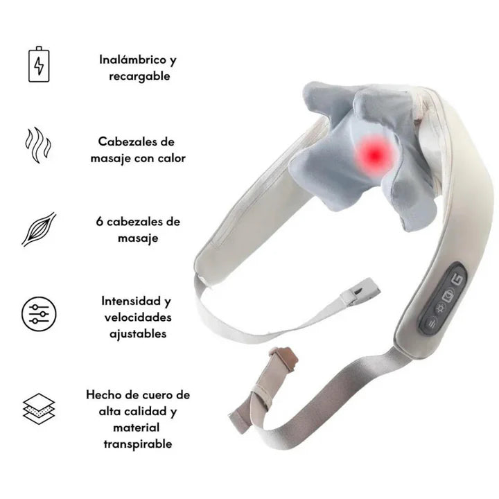 Masajeador de cuello y hombros con calor